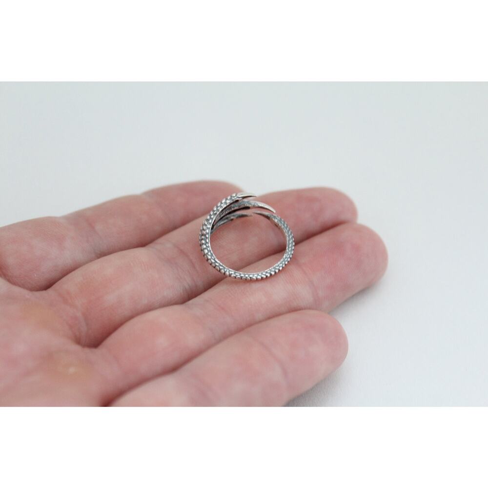 Sterling Silver Adjustable Bird Claw Ring, Silver… - image 2